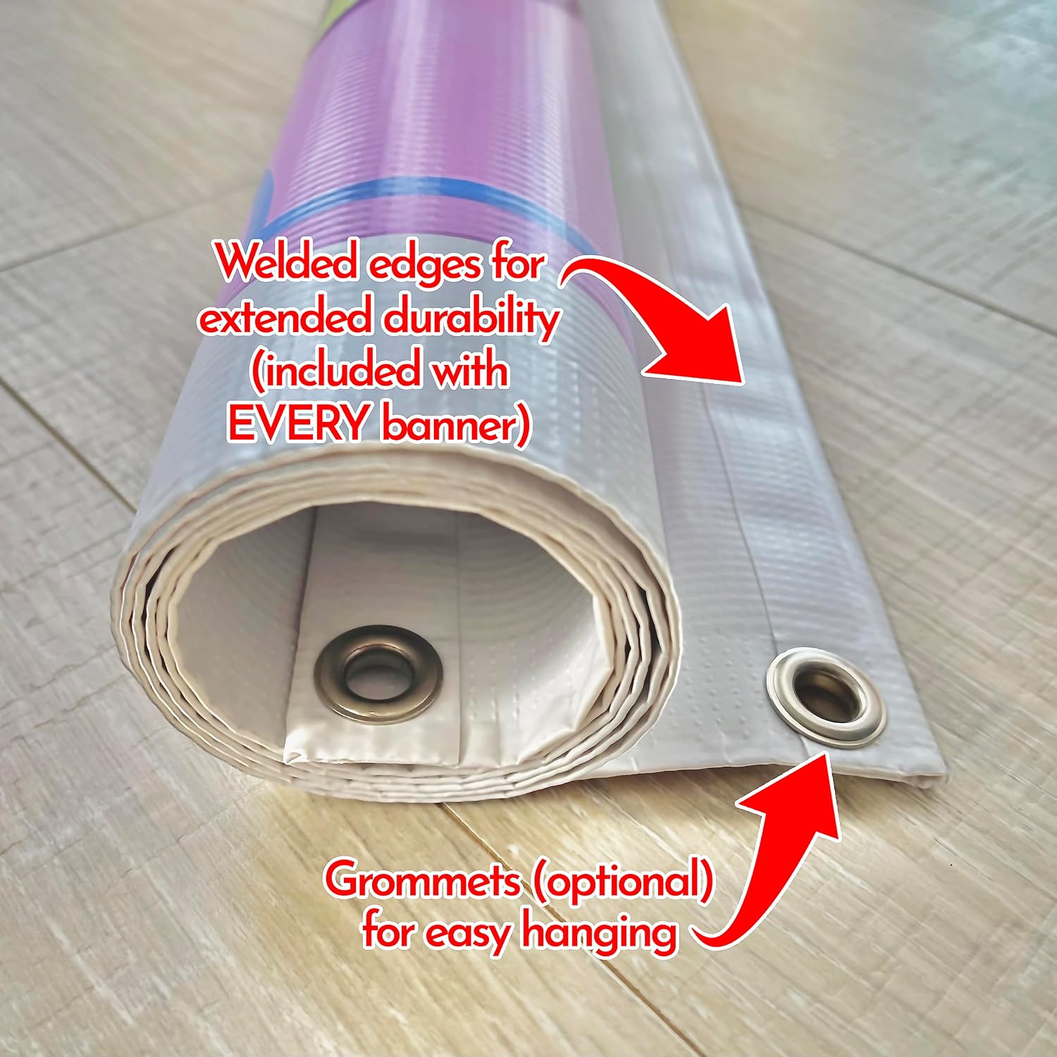 Custom Design - Any Size Vinyl Banner - Full Color - Made in USA - Business, Storefront, Birthday Party, Graduation