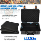 Miniature Storage Figure Hard Shell Case, 80-108 Slots RPG Minis Carry