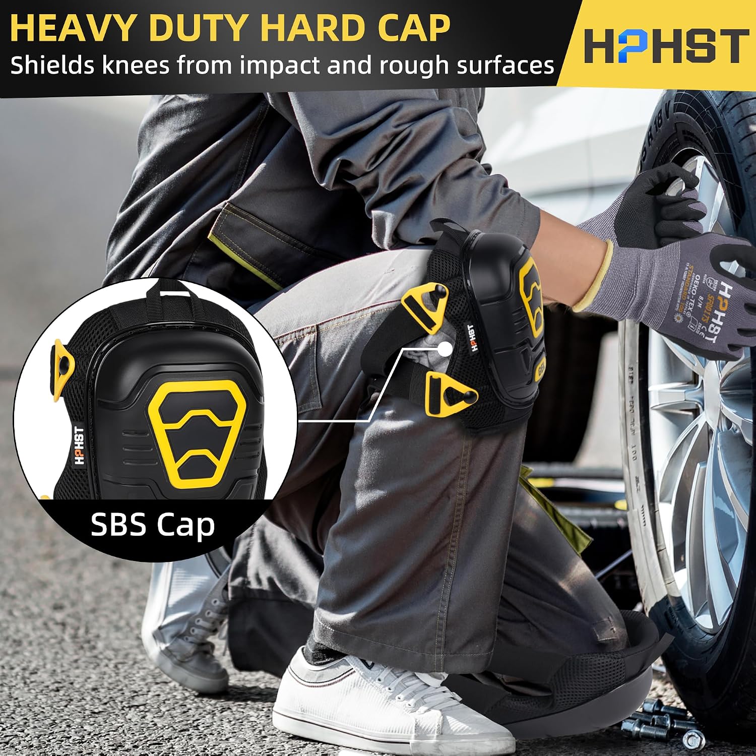 Professional Heavy-Duty Work Knee Pads with Gel & Foam Cushion – Slip-Resistant Support for Construction, Flooring