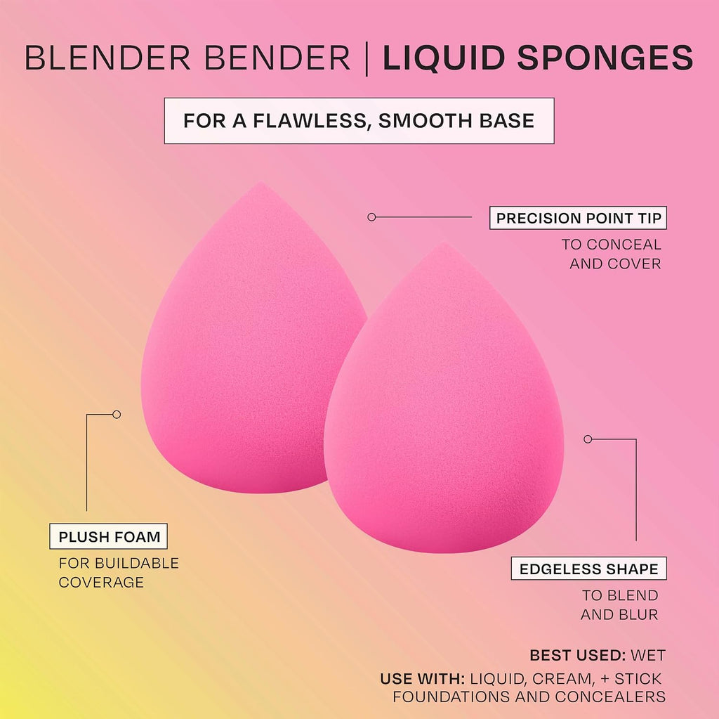 Puffs N' Stuff Makeup Sponge Set, Triangle Powder Puff, 8 Count