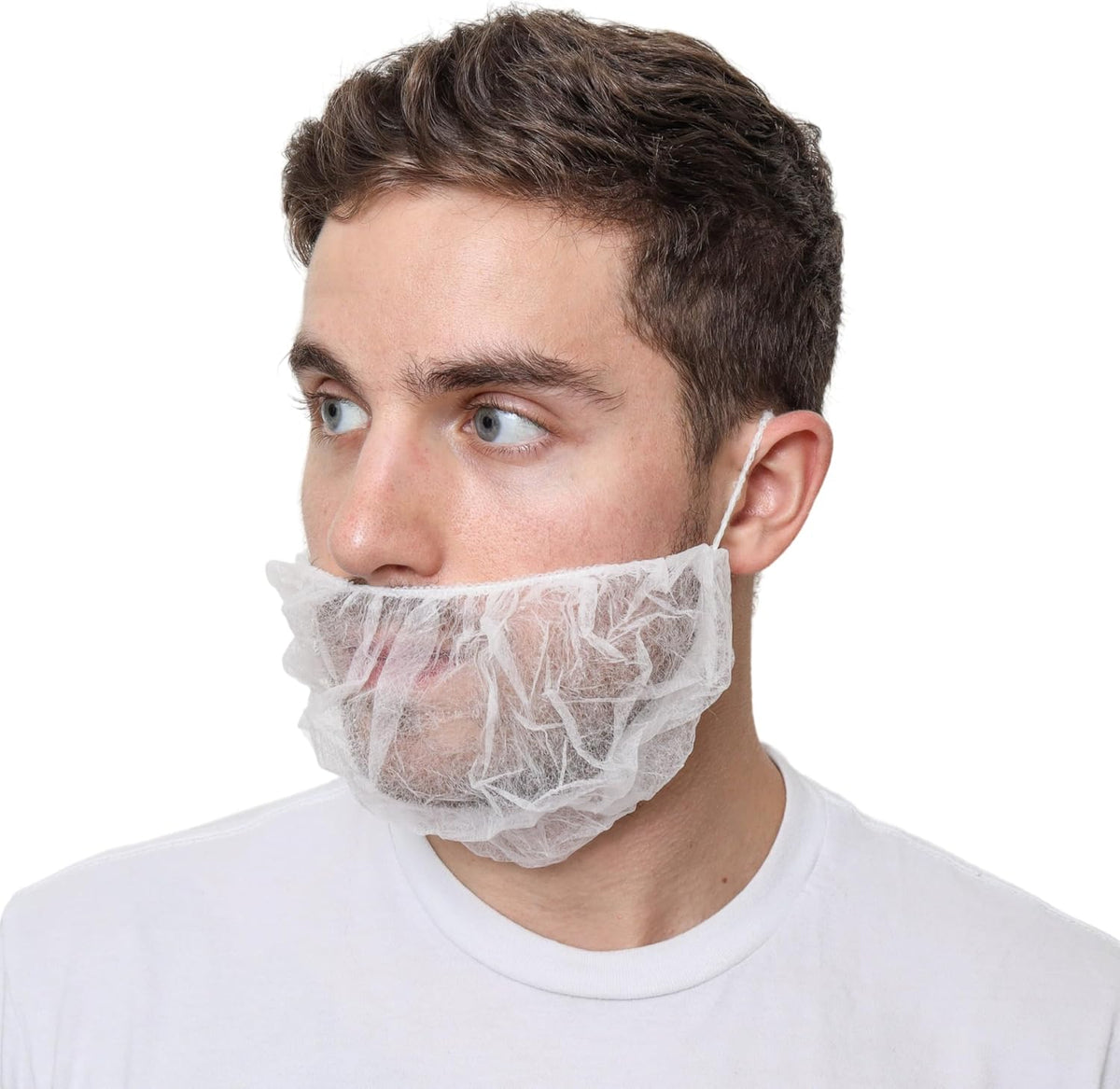 Beard Nets, Disposable Beard Covers, Beard Net for Food Service, Cooking, Cleaning, 18" and 21"