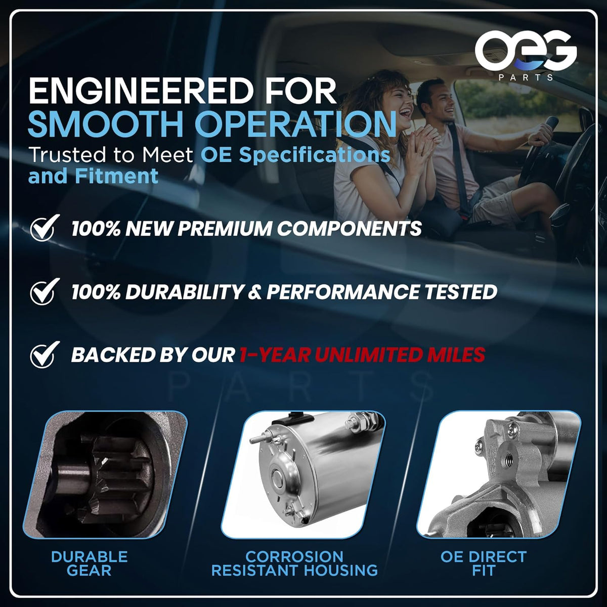 OEG Parts 13T Starter Fits Ford F-250 F-350 F-450 F-550 7.3L 1994-2003