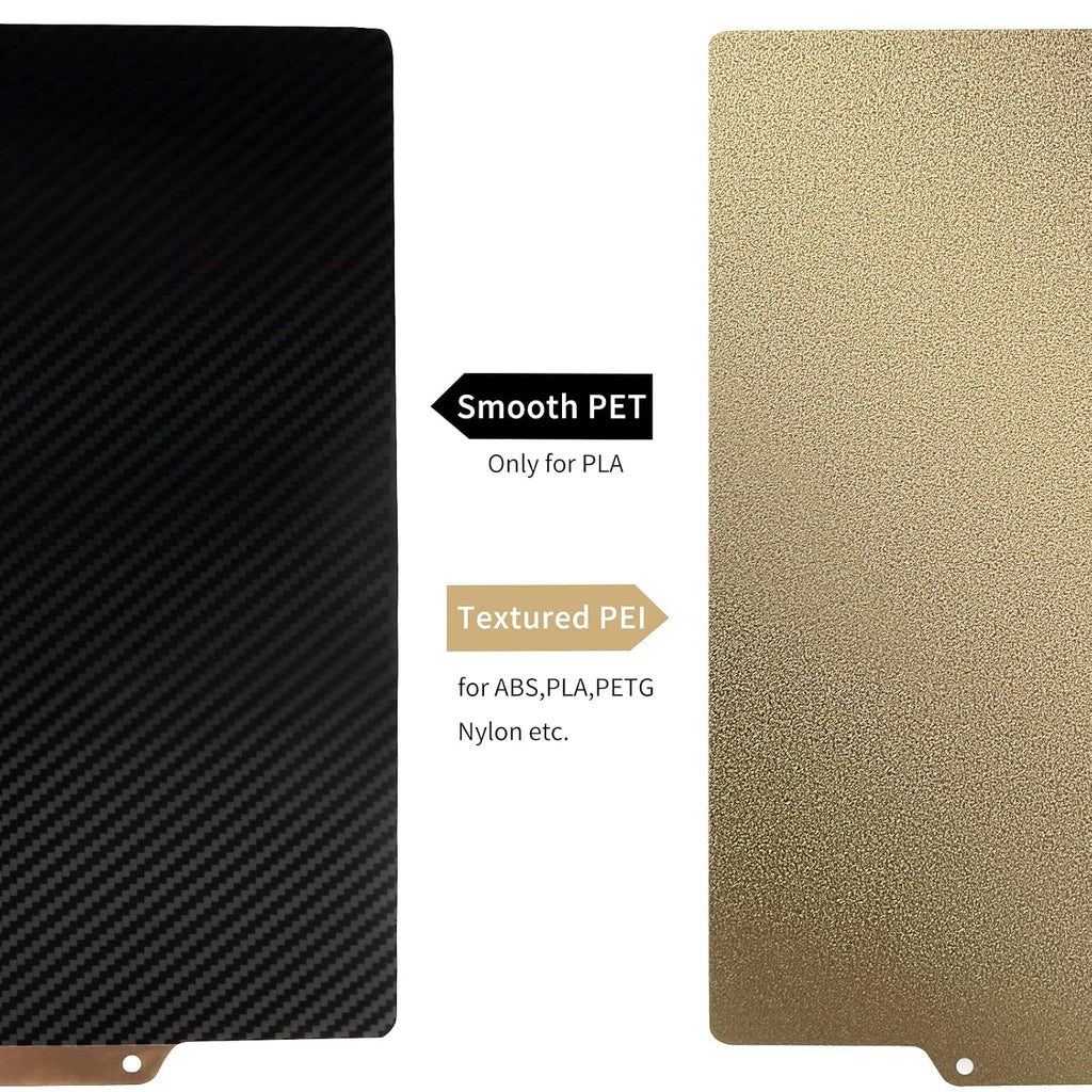 PET+PEI Build Plate 300x300mm Double Sided PET+PEI Print Bed Flexible Spring Steel Sheet for LulzBot TAZ Workhorse