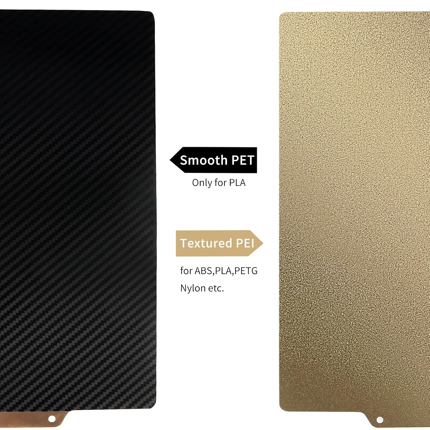 PET+PEI Build Plate 300x300mm Double Sided PET+PEI Print Bed Flexible Spring Steel Sheet for LulzBot TAZ Workhorse