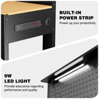 45" Workbench with Pegboard, Power Outlet & LED Light
