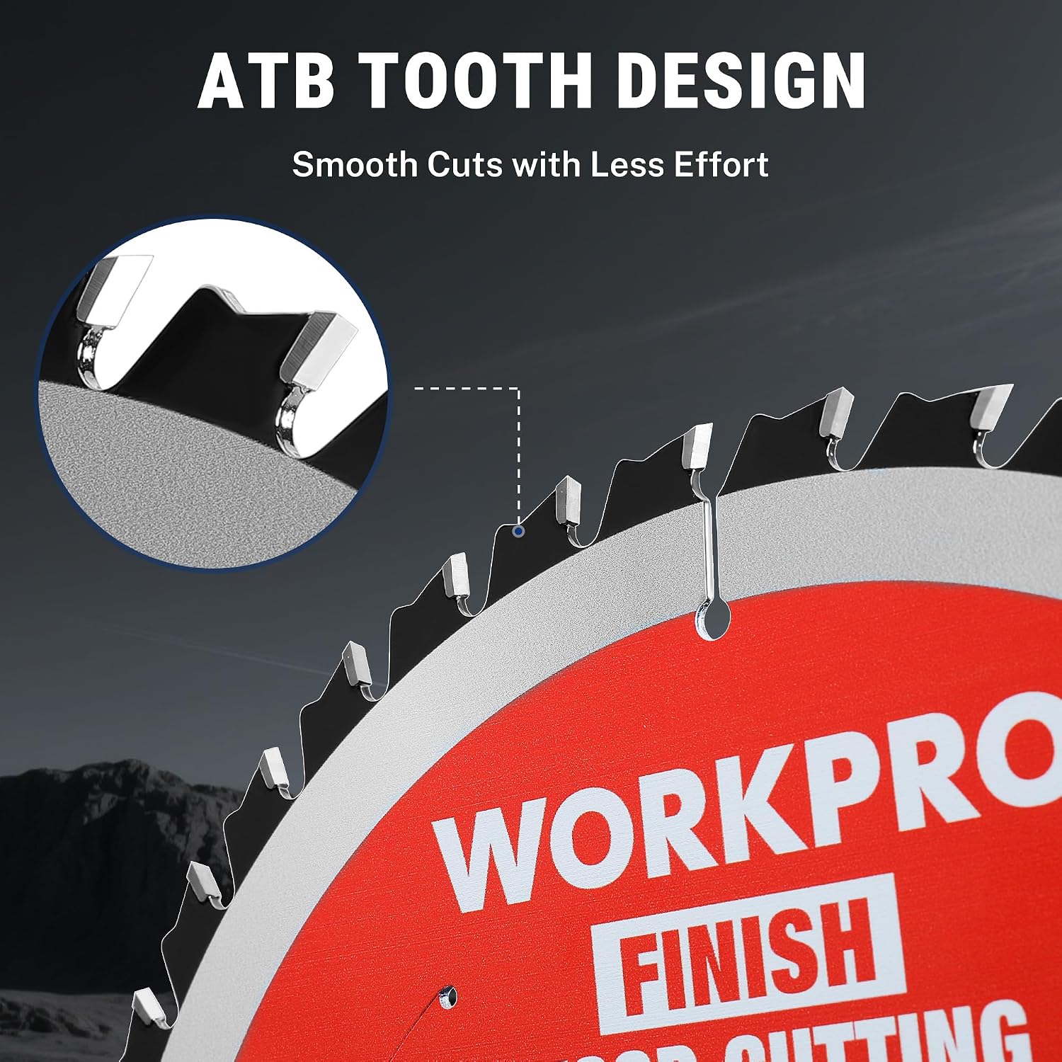 10" Circular Saw Blade, 60T Fine Finish Wood Cutting | Thin Kerf Carbide Tipped ATB Teeth for Plywood, Trim & Smooth