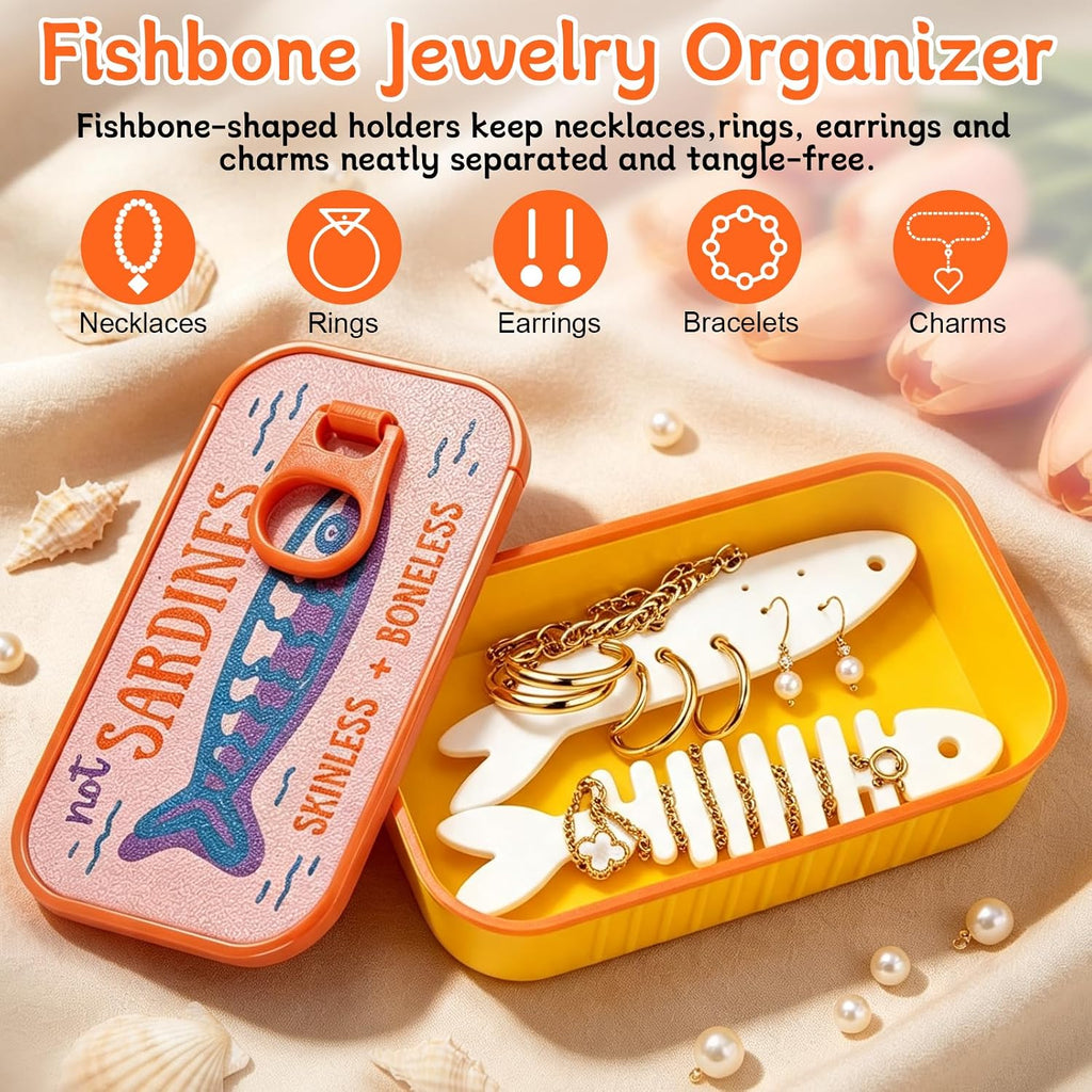Sardine Travel Jewelry Case Portable Organizer for Earrings | Sardine Jewelry Box, Jewelry Travel Case, Portable