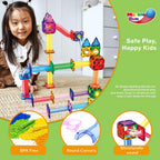 120 PCS Magnetic Tile Marble Run STEM Construction Set Ages 3+