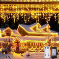 Icicle Lights for Outside, 400 LED 38.8FT | Christmas Lights Outdoor Indoor Plug in, Warm White String Lights for