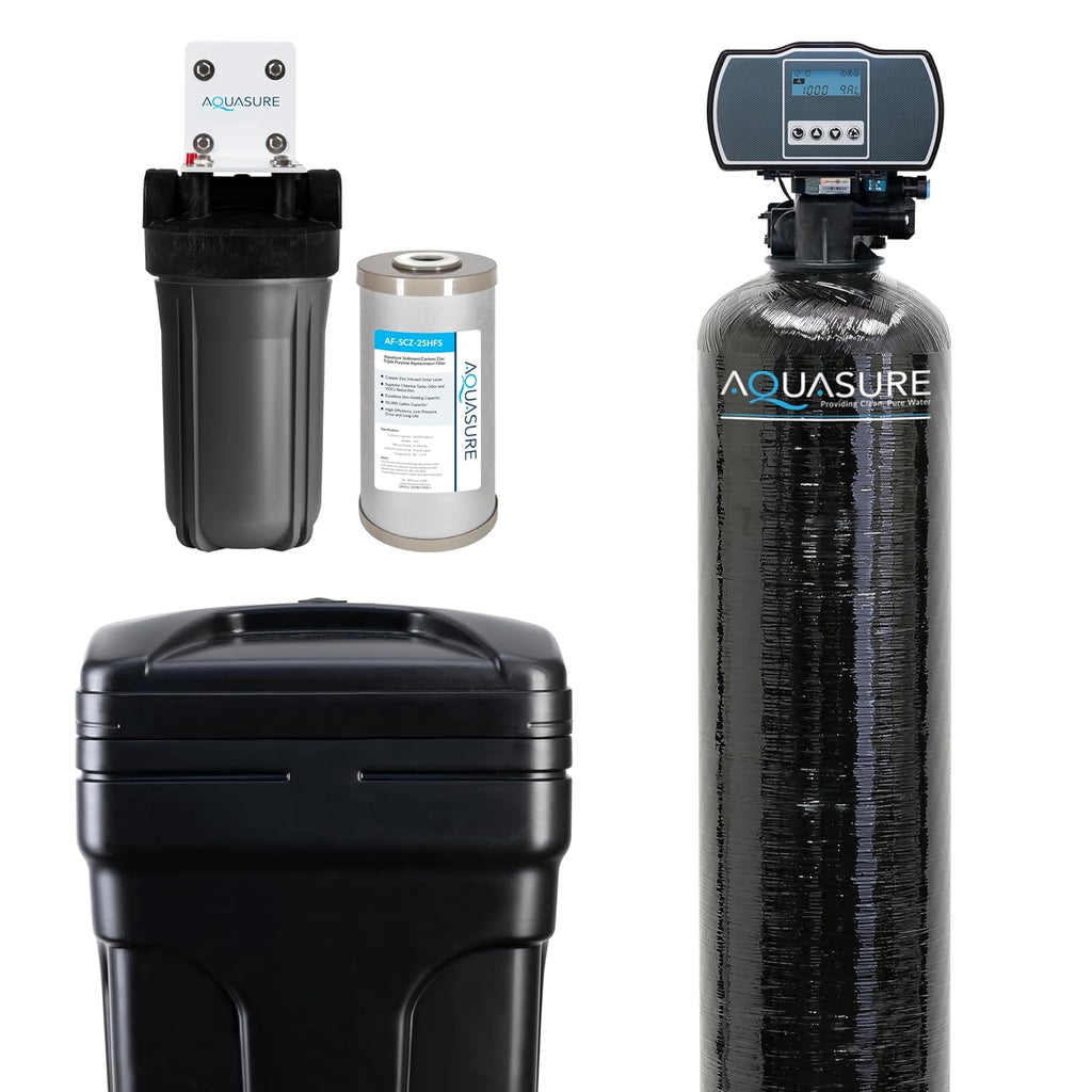 Harmony Series 72,000 Grains Whole House Water Softener Bundle with Automatic Digital Control Head and Triple Purpose