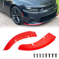 Dodge Charger Front Lip Spoiler Splitter for 2015-2024, Red Front Bumper Lip Kit Compatible with Charger SRT 392/Scat