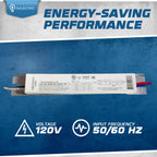 T8 Electronic Ballast, 120V, 1 Lamp,Rapid Start, 2 Pack UL Listed