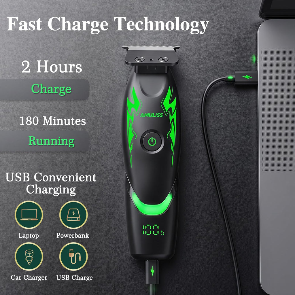 Beard Trimmer for Men,Zero Gapped Professional Hair Edger Clippers