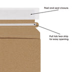 11 x 13 1/2" Stayflats Brand Rigid Flat Mailers, Kraft (Pack of 100) Photo Document Mailers, Peel & Seal Closure