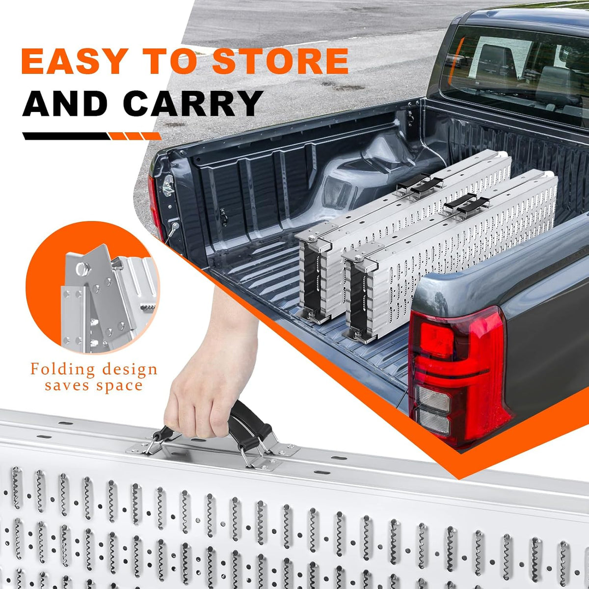 72.5" Heavy Duty Folding Loading Ramps, 1500lb Capacity, Ideal for Motorcycles, Lawn Mowers, ATVs, UTVs, and More –