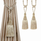 2 Pack Curtain Tiebacks Tassel Drapery Tie-Backs Rope Holdbacks