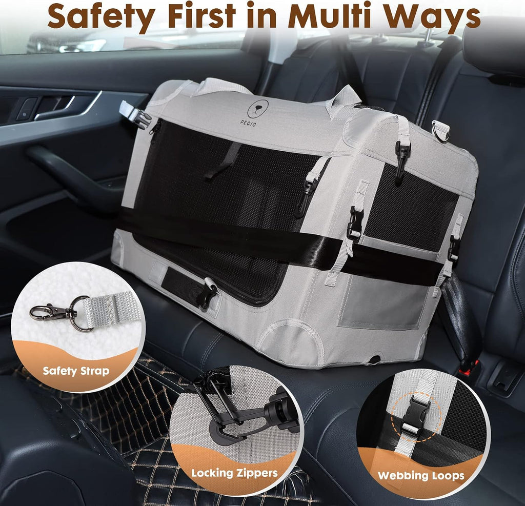 Extra Large Cat Carrier for 2 Cats, Grey, X-Large