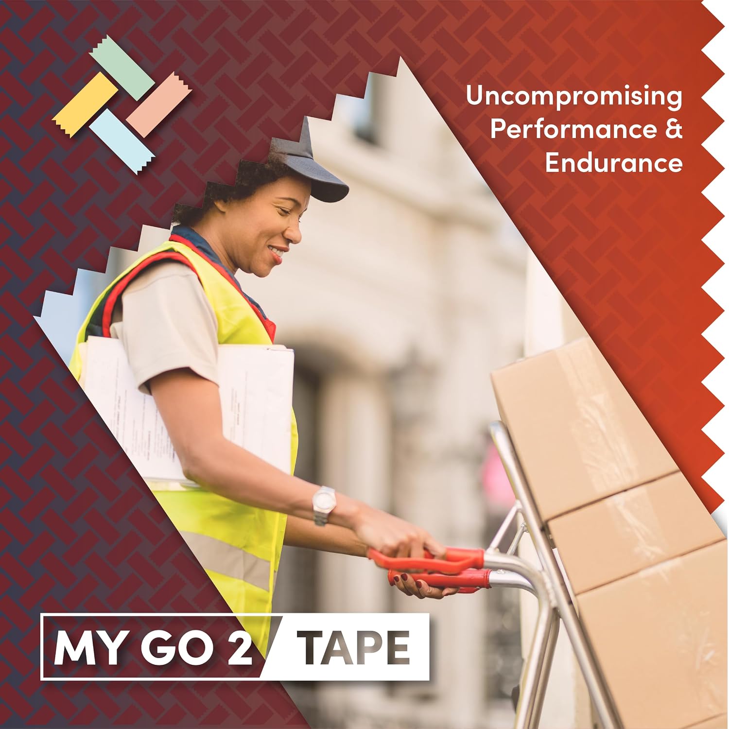 My Go 2 Heavy Duty Packing Tape, 12 Pack, 60 Yard Rolls, Clear, 2.7 MIL, Carton Tape Refill for Shipping, Mailing