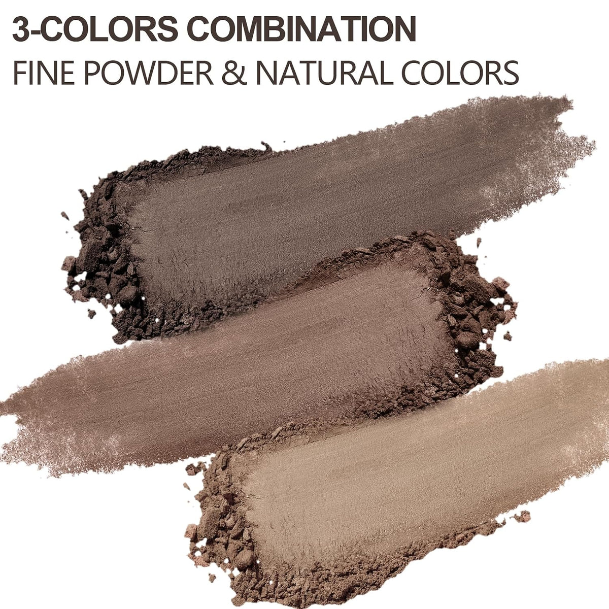 3 Colors Eyebrow Makeup Kit, Professional Brow Contour Palette, Waterproof Long-lasting Eyebrow Filler Powder with