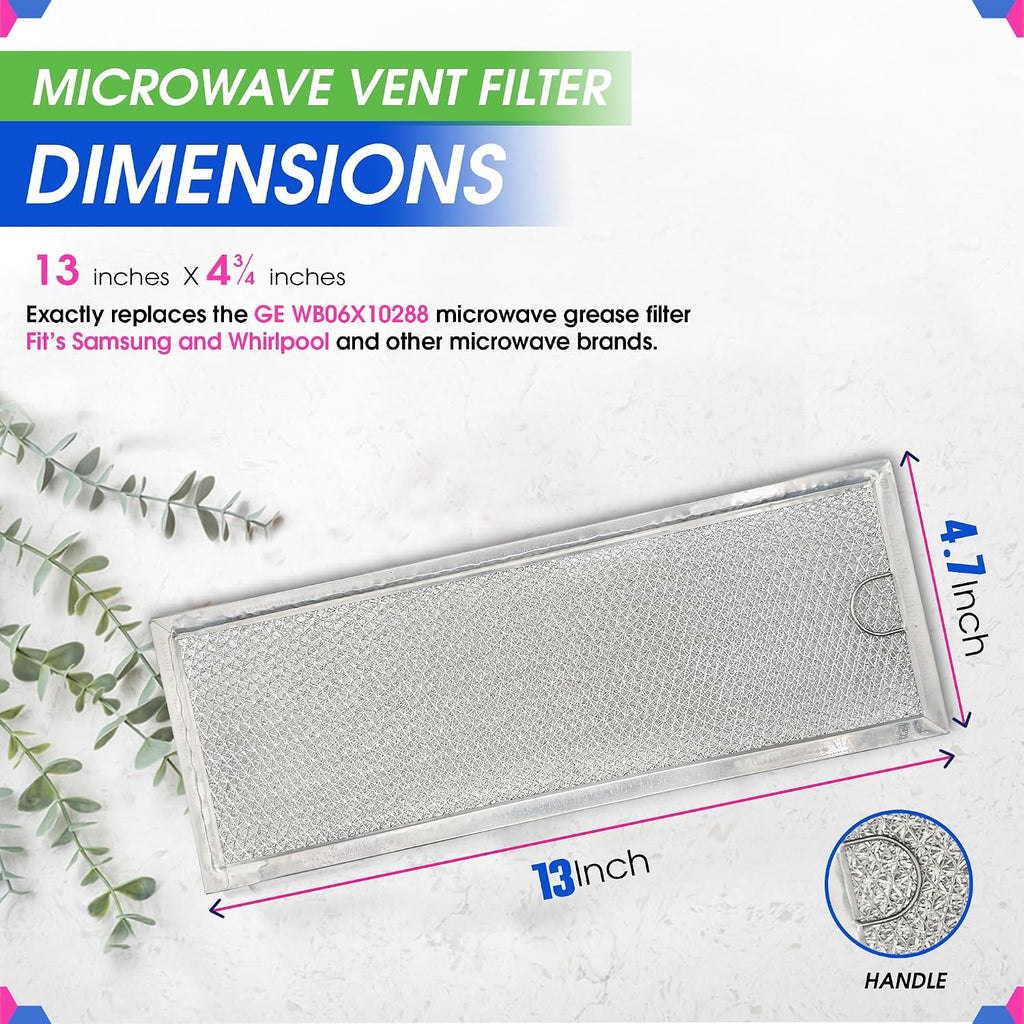 Bagean Microwave Filter 13" x 4.7" Fit's GE WB06X10288 Oven Grease Filters