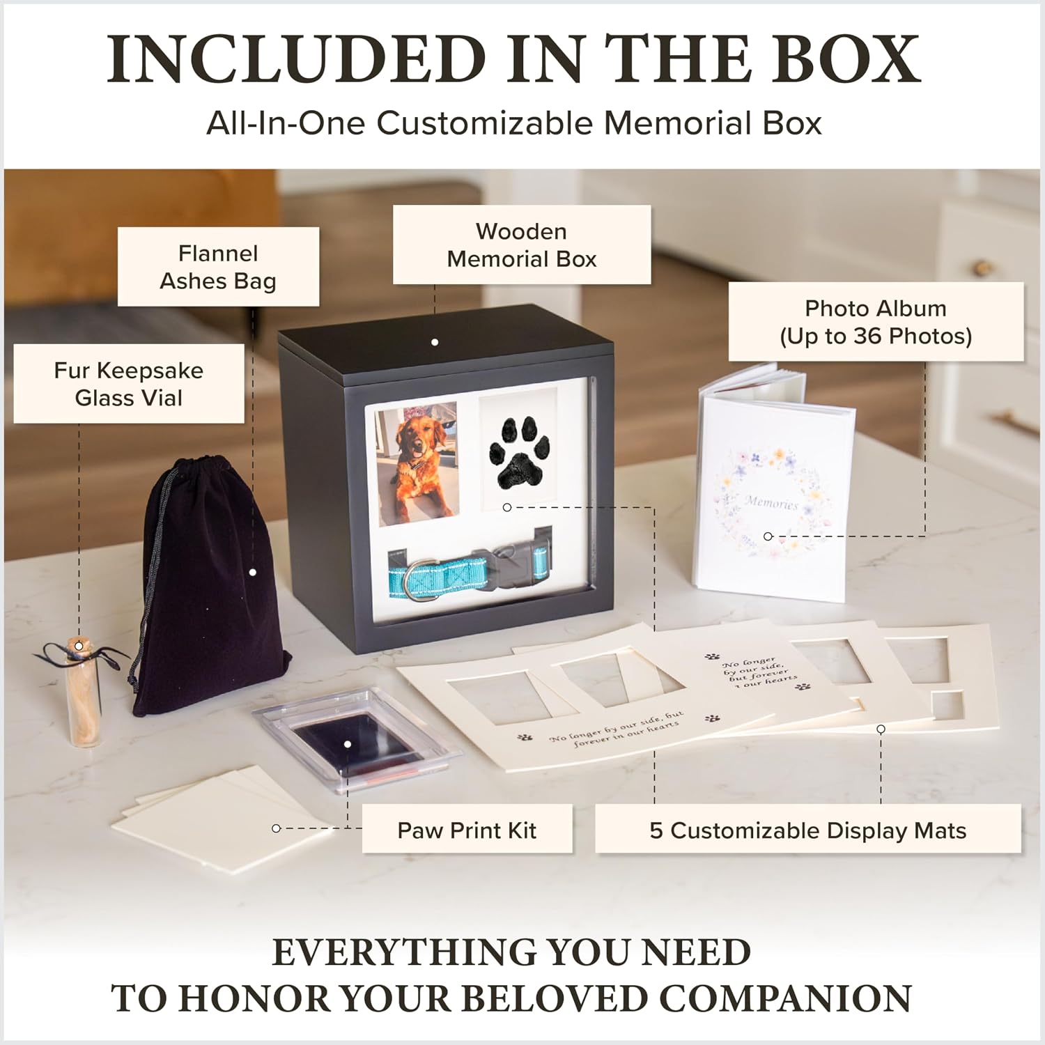 Pet Urn, Dog Urns for Ashes, Cat Urn, Pet Urns for Dogs, Dog Memorial Box