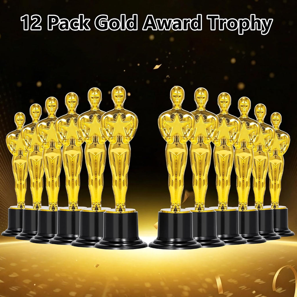 Gold Award Trophy, 24 Pack 6 Inch Trophies for Party Decorations, Game Prize, Award Ceremony, Appreciation Gift