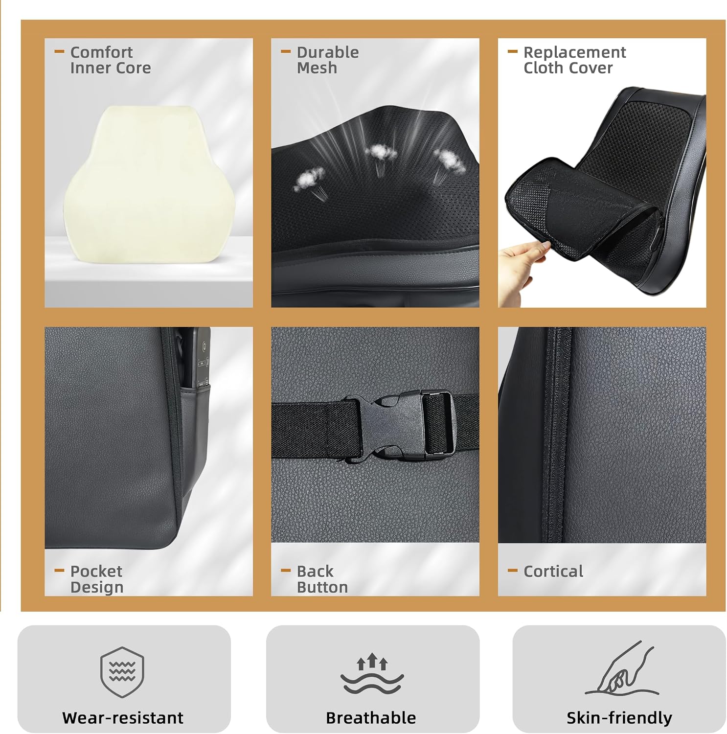 Back Massager with Heat,Neck Massager for Back Pain Deep Tissue,4D Kneading Shiatsu Lower Back Massage Pillow for