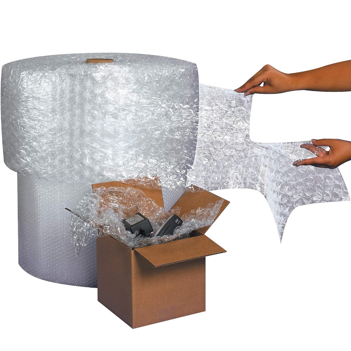 Aviditi Bubble Cushioning Wrap Rolls, 48 Inch x 750 Feet, 3/16" Small Bubble, Perforated Every 12 Inches, for