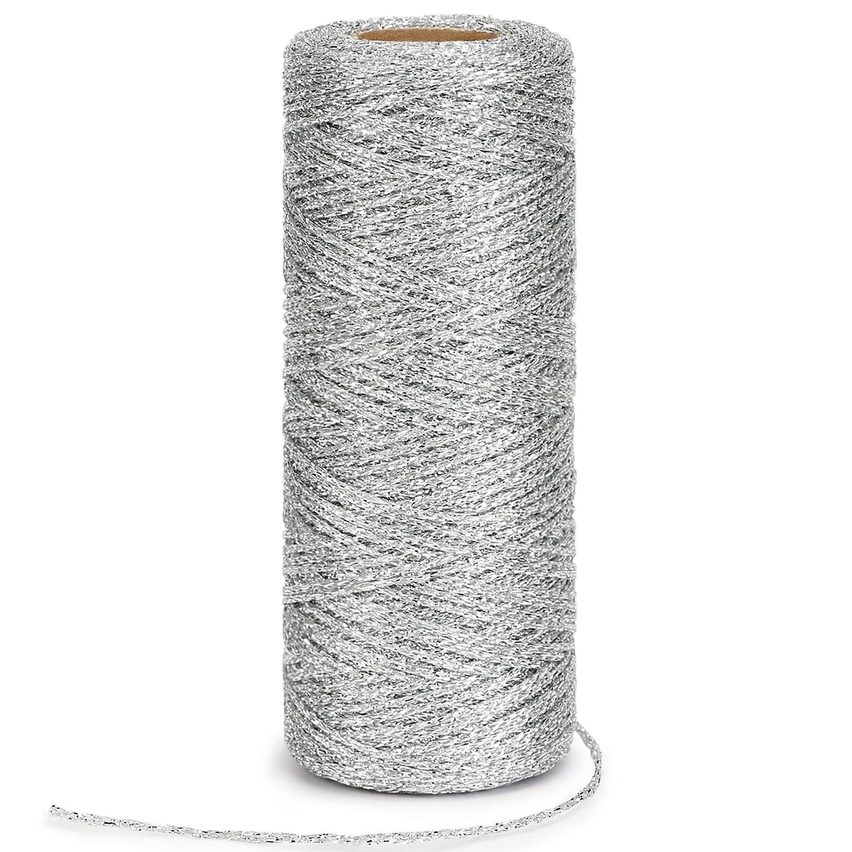 328ft 1mm Metallic Silver Twine for Gift Wrapping
