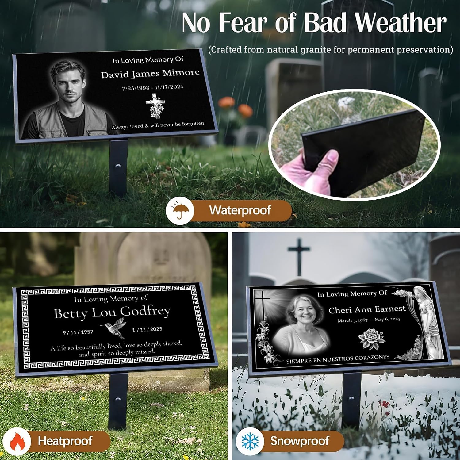 Personalized Memorial Stones for Loved Ones, Engraved Outdoor Memorial Plaques, Garden Memorial Stone, Tree Plaque