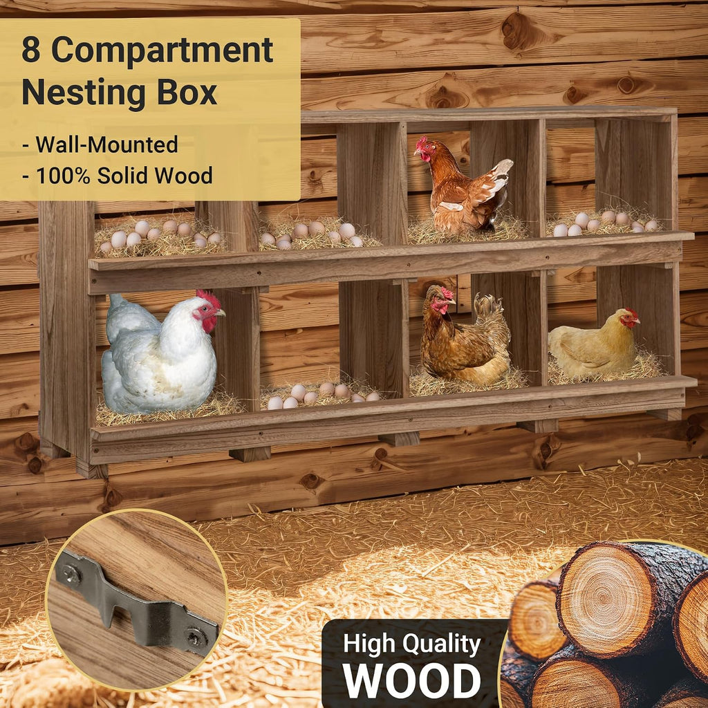 Nesting Boxes for Chickens 8 Compartment