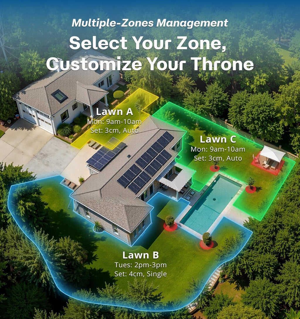 T1200Pro Robot Lawn Mower Wire Free, RTK+Vision Ride-on Edge Mapping Mowing for 0.37 Acre Yard, AI Obstacle