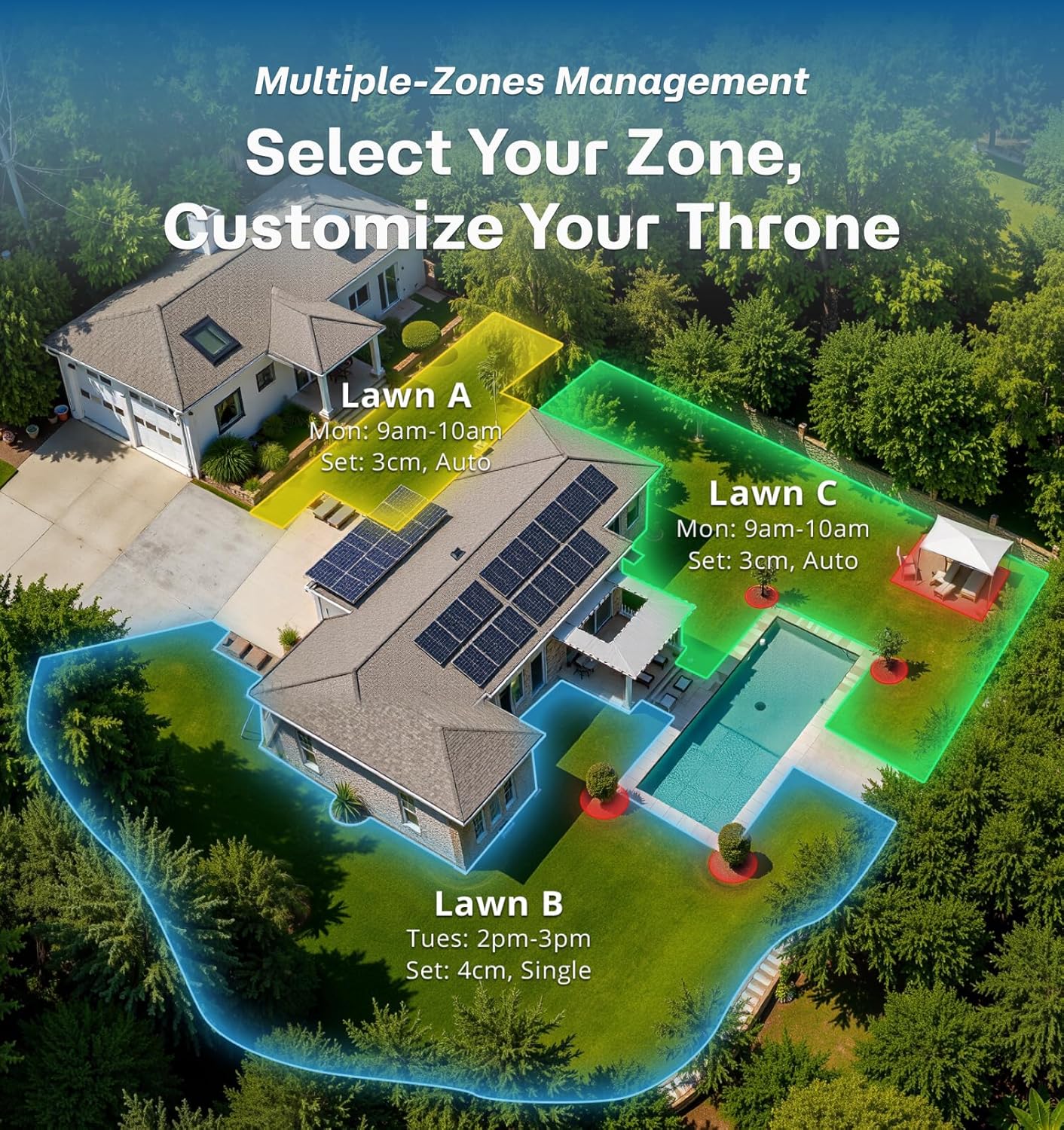 T1200Pro Robot Lawn Mower Wire Free, RTK+Vision Ride-on Edge Mapping Mowing for 0.37 Acre Yard, AI Obstacle