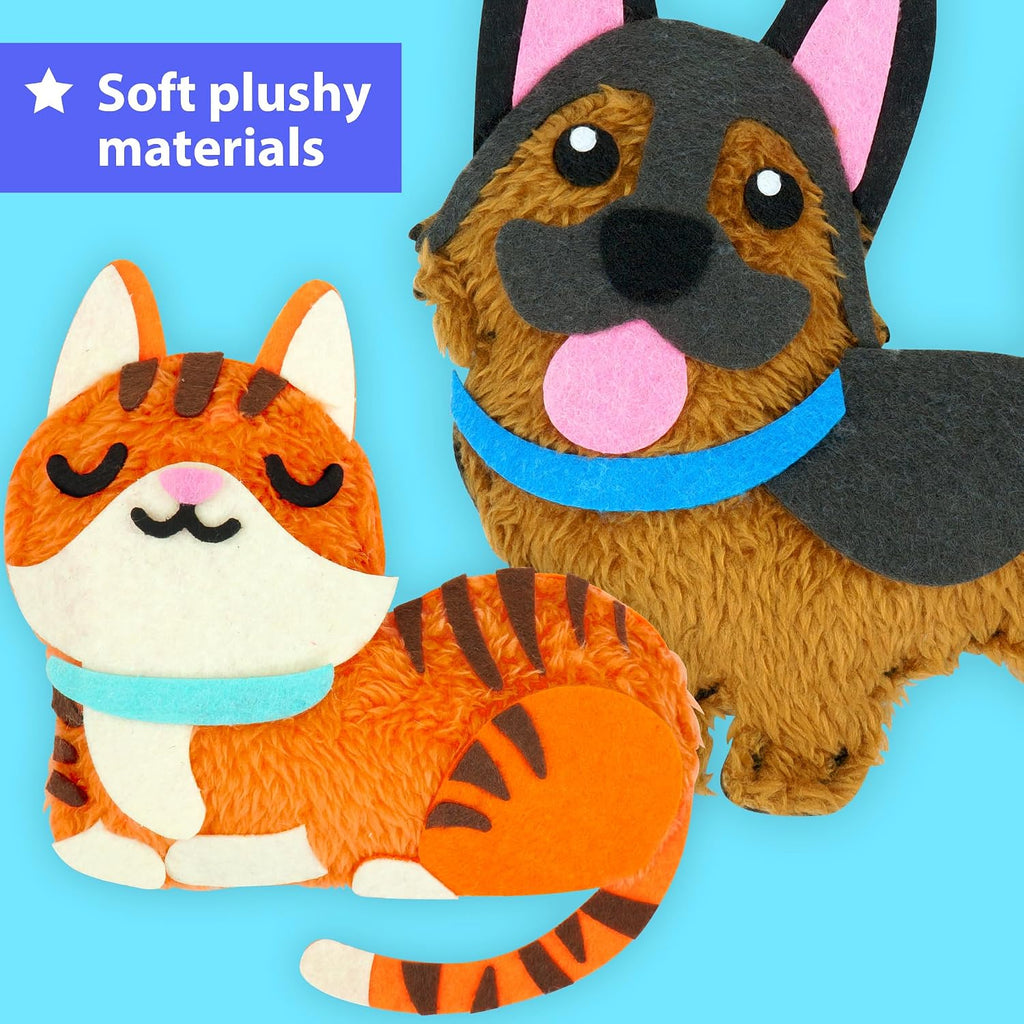 Puppy & Kitten Sewing Kit for Kids Ages 6+ | 8 Dolls