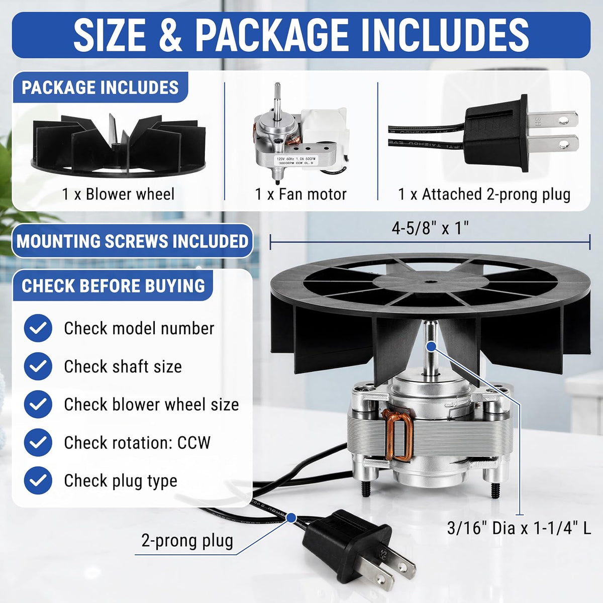 Bathroom Exhaust Fan Motor Replacement S97012038