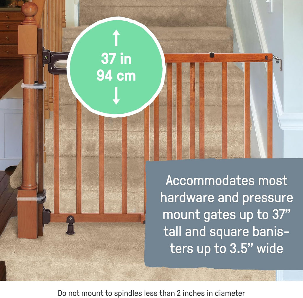 Summer Infant Banister to Banister Gate Mounting Kit - Fits Round or Square Banisters, Accommodates Most Hardware &