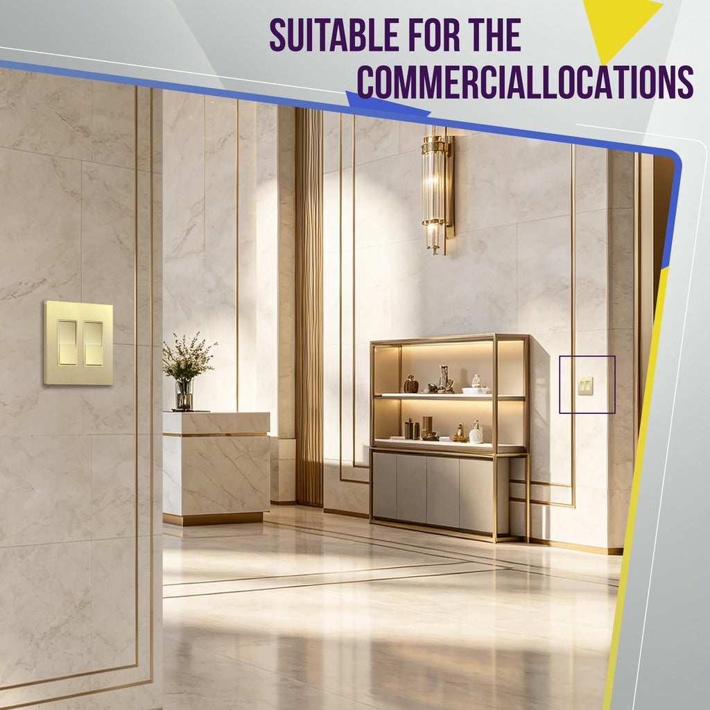 ENERLITES Gold 3-Way Decorator Paddle Rocker Light Switch, 15A, 5 Pack