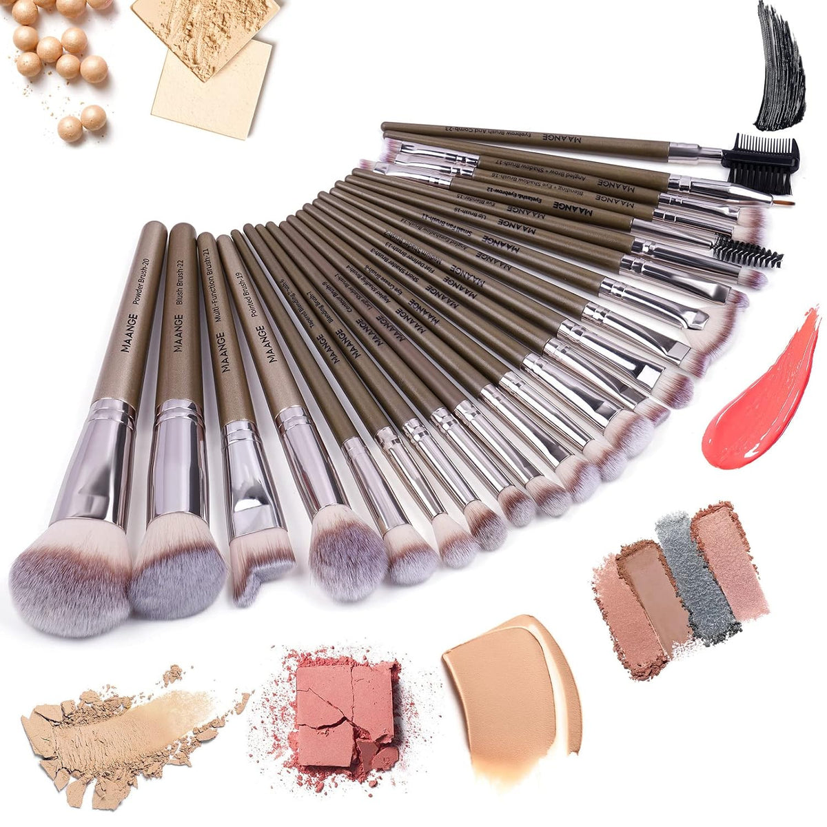 Makeup Brush Set 23 Pcs Makeup Brushes Premium Synthetic Make up brushes Professional Face Powder Blush Pointed