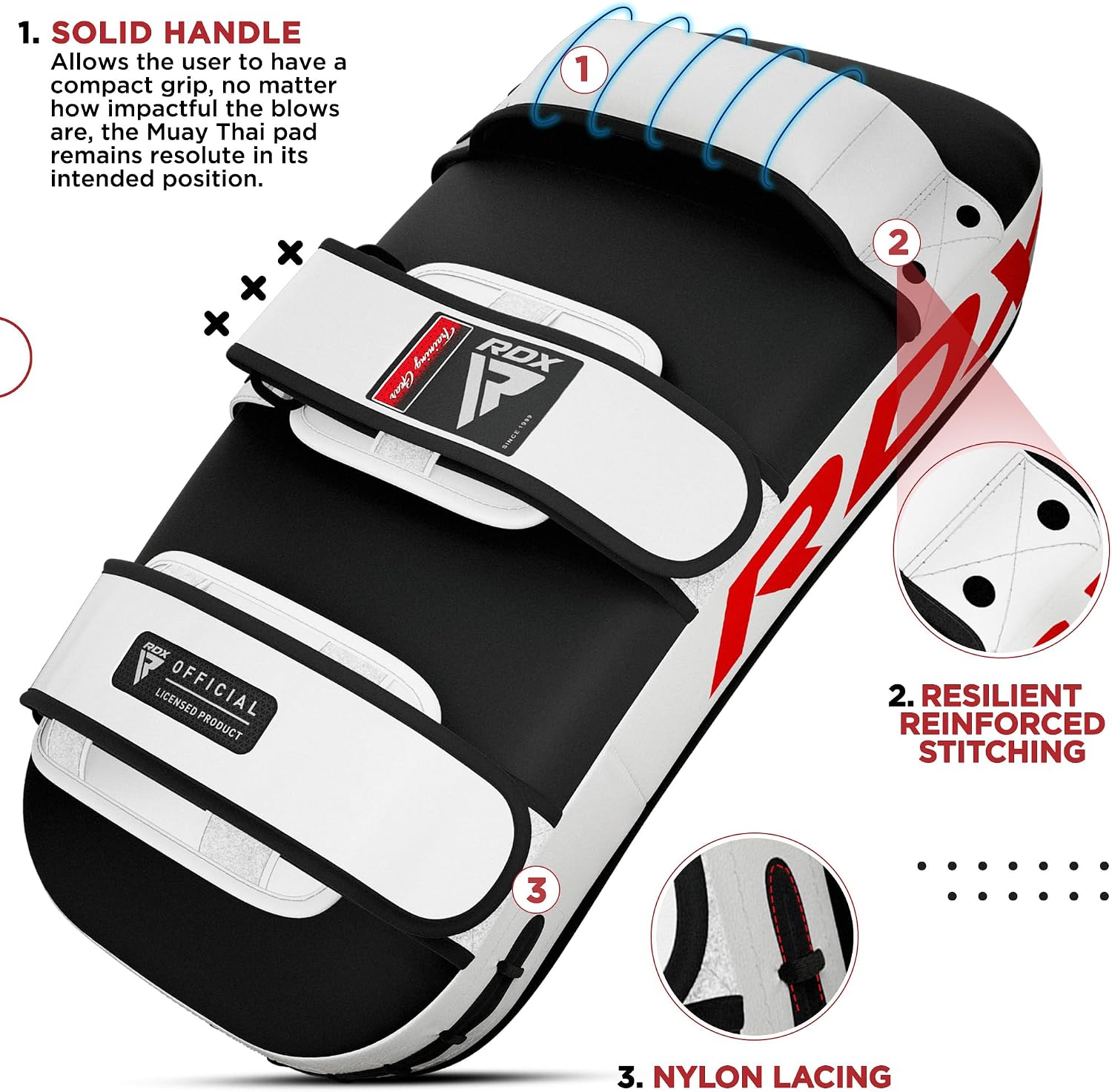 Muay Thai Pad for Training, Curved Kickboxing Kicking Strike Shield, Coaching Kick Boxing, MMA, Martial Arts, Karate