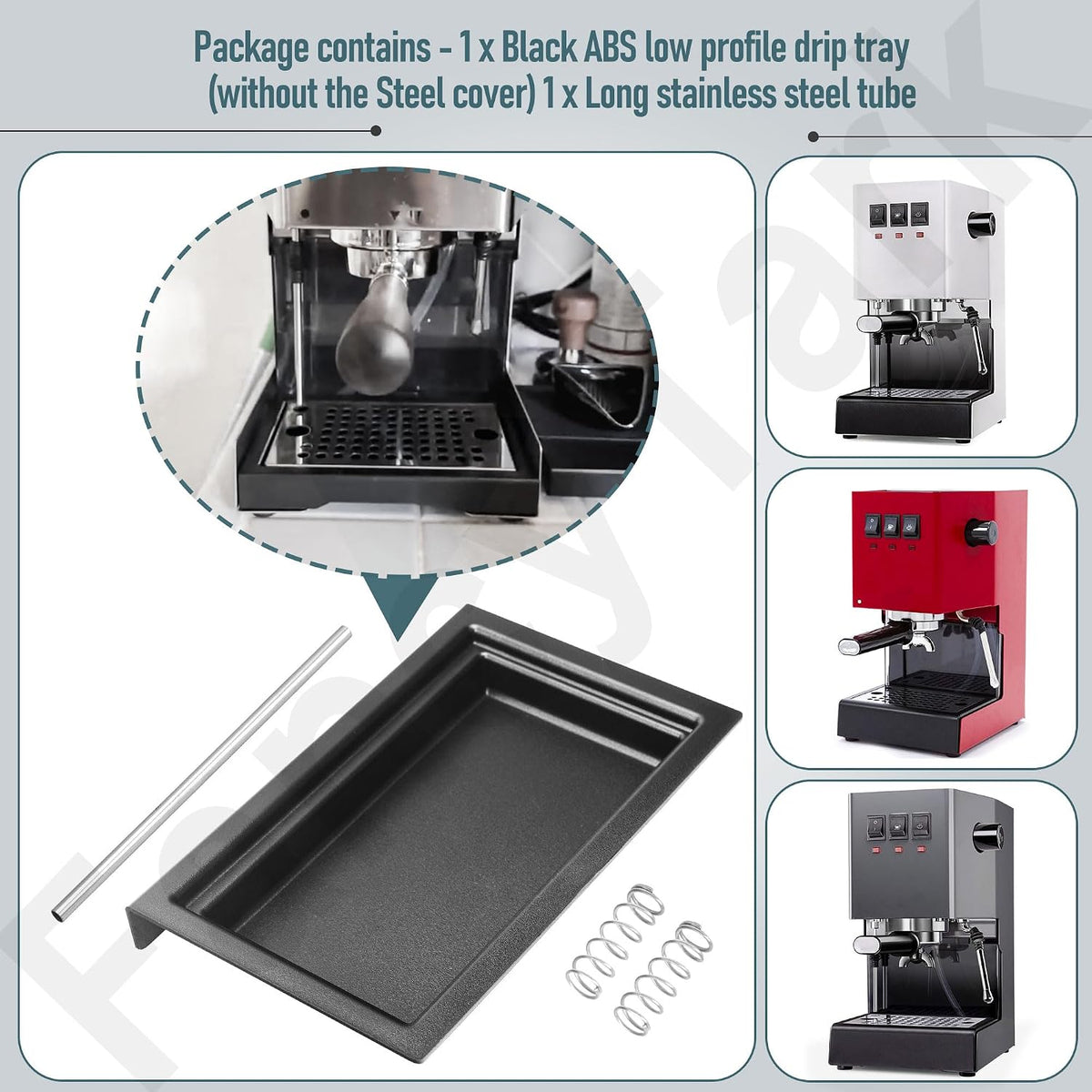Low Profile Drip Tray for Gaggia Classic Pro Espresso Machine