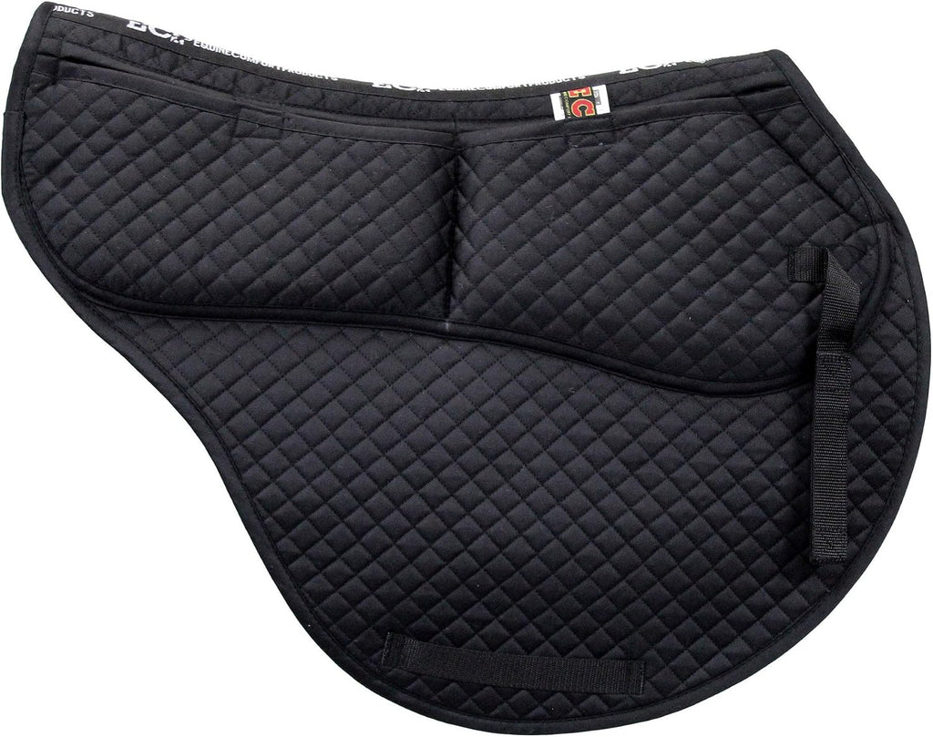 All-Purpose Contoured Correction Saddle Pad with Adjustable Memory Foam Inserts for Custom Support, Non-Slip, Shock
