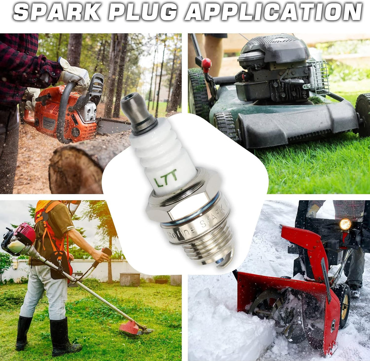 3pcs BPMR7A L7T Spark Plugs with 13 by 19 mm Chainsaw Scrench