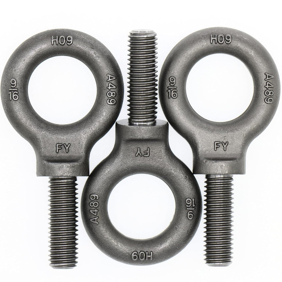 3 Pcs Lifting Shoulder Eye Bolts 9/16"-12 X 1-5/8"