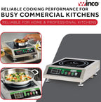 1800W Silver/Black Induction Cooktop Burner