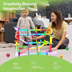 120 PCS Magnetic Tile Marble Run STEM Construction Set Ages 3+