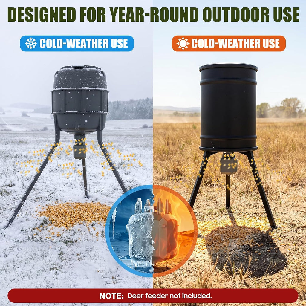 Deer Feeder Motor Kit, 8 AA Battery Powered for Extended Runtime, Rotating Lock & DIY Mounting, Batteries Not Included