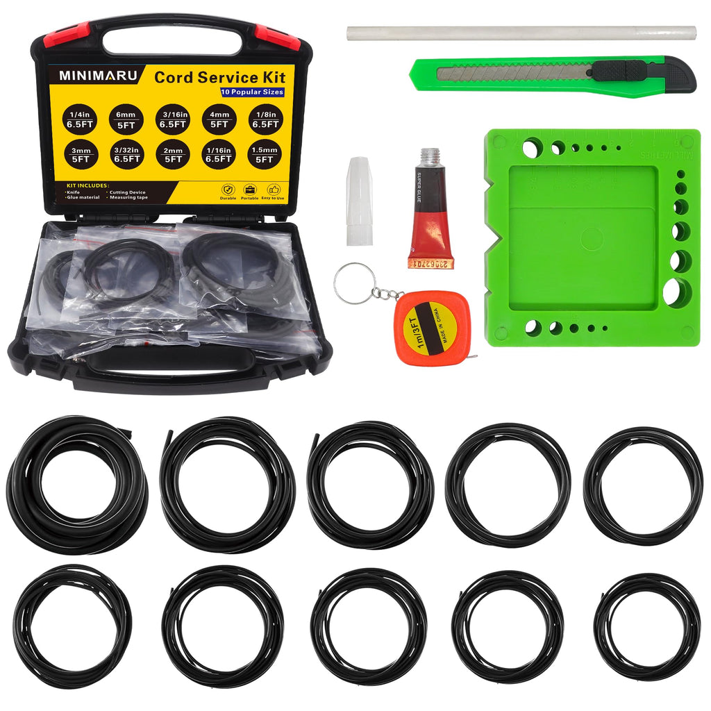 Buna-N O-Ring Splicing Kit, 70A Durometer, Black, 10 Sizes