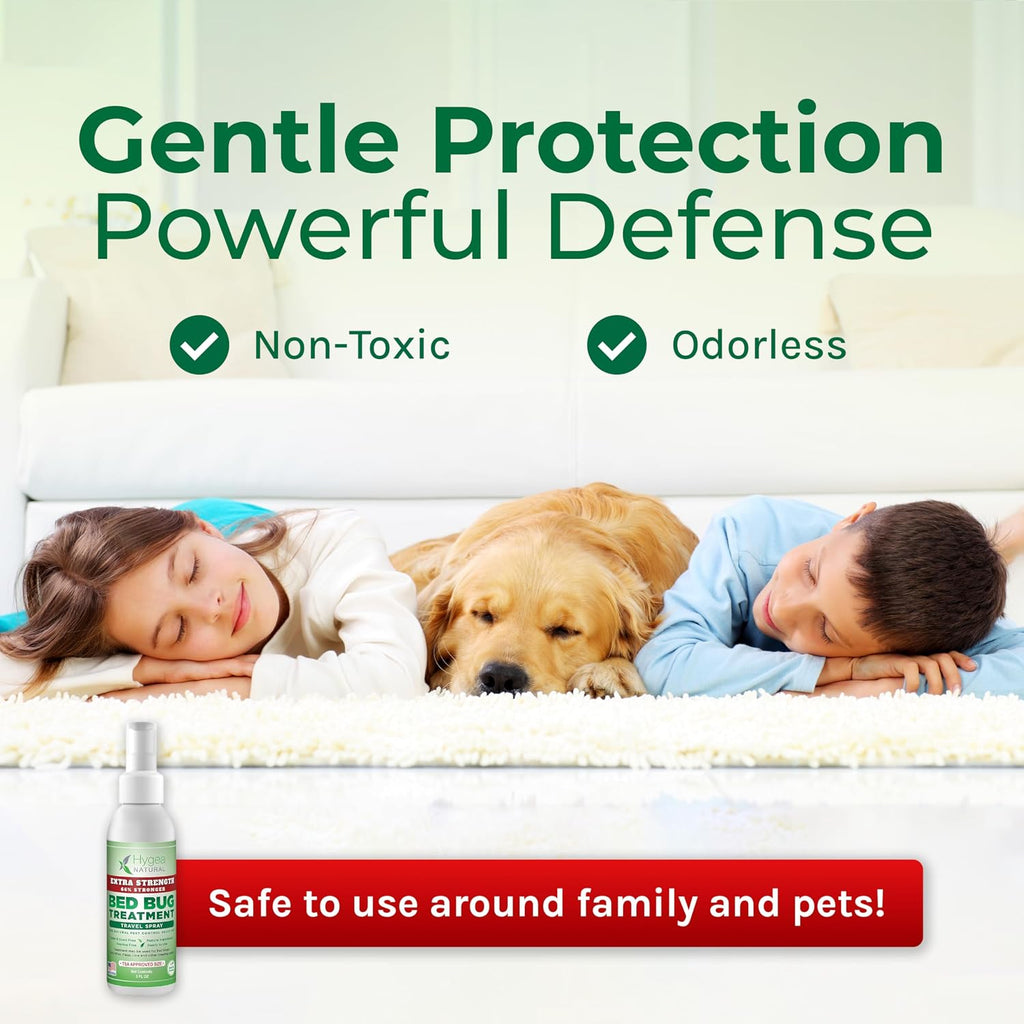 Extra Strength Bed Bug & Mite Travel Killer Spray TSA 3 oz | 66% Stronger | Child & Pet Friendly | Hotels Suitcase