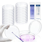 20pcs Plastic Petri Dishes 90x15mm, Inoculating Loops, LVAE002