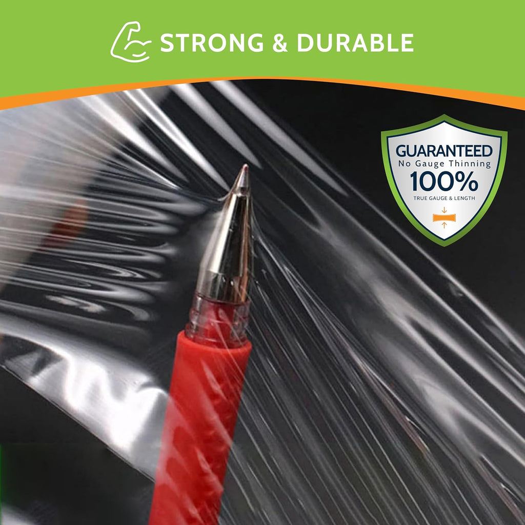 PSBM Mini Stretch Wrap Extended Core, 5" x 1000', 80 Gauge, Clear 12 Rls